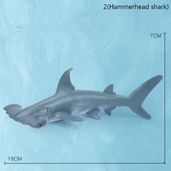 Simulering Marine Sea Life-figurer Actionfigurer Ocean Anima 2(Hammerhead shark)