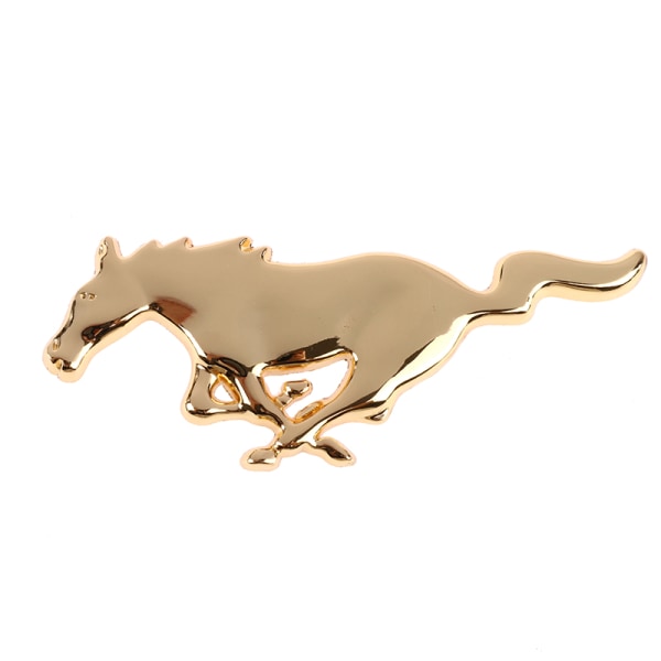 3D Horse Metal Car Logo för Ford Mustang New Mondeo Focus gold