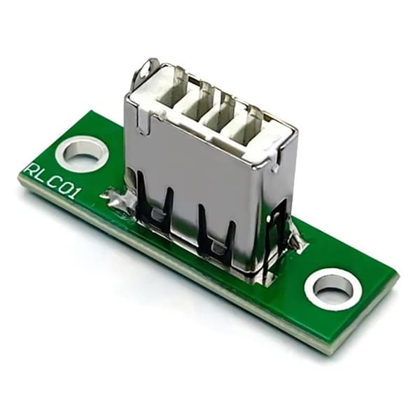 5 stk. USB med fast printpladestik DIY panelmonteringsreparation C 5pcs
