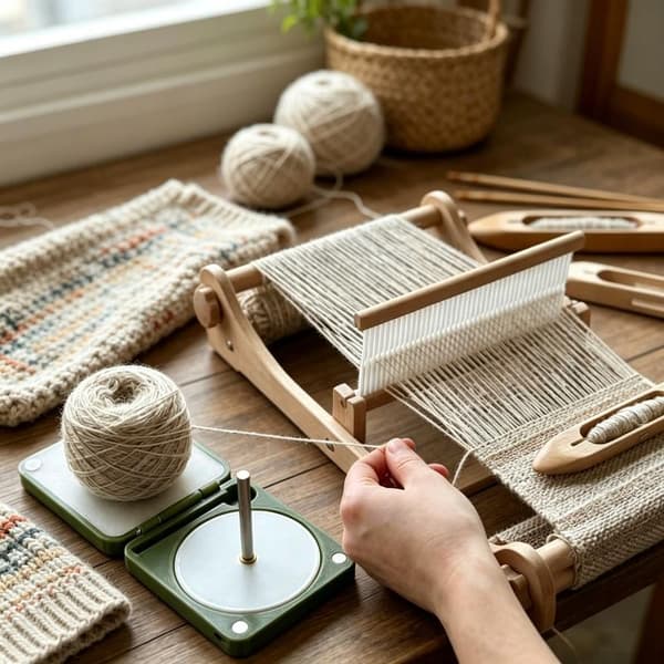 Bærbar Garnholder Garnvinder Spinner Sammenfoldelig Dobbelt Garnv A2