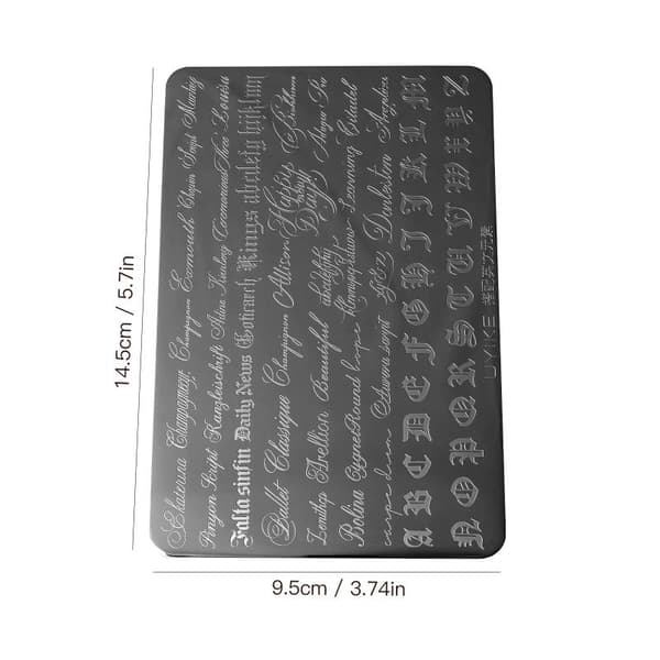 Nail Art Stamping Plates Handskriftmallar för DIY-manikyr