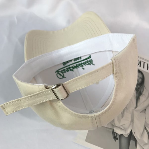 Hat Mænds nye bløde bogstavsbroderistil Peaked Cap Kvinder Khaki
