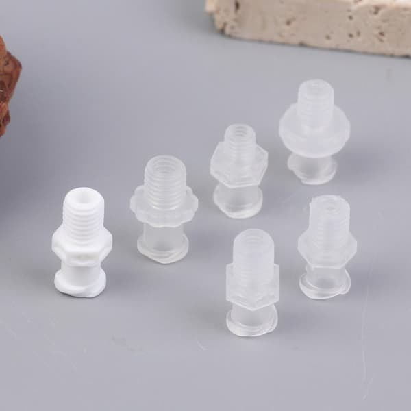 Luer-gjenge 1/4-28UNF M6 M5 Adapter PP Plast Luftventil Rør C A2