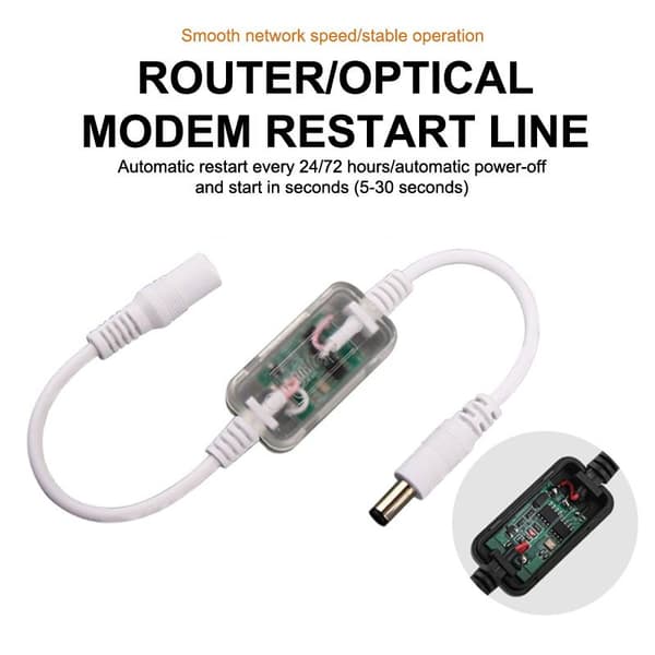 Automatisk Router Modem Genstart Strømkabel 24 72 Timer Auto Cyklus A3