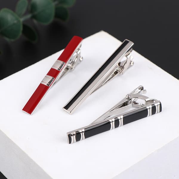Utsökt mönster Slips Pin Tie Clip för män Bröllop Slips 1