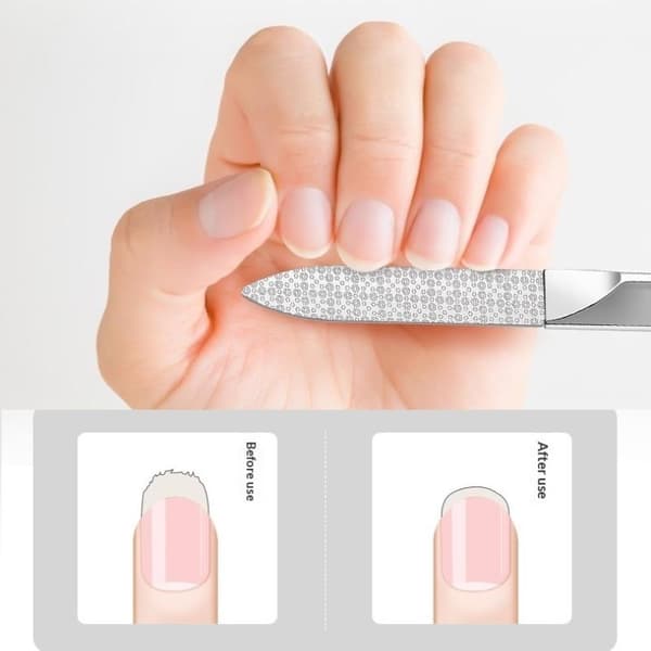 Neglefil i rustfrit stål, dobbeltsidet, fortykket manicure, pedicure B