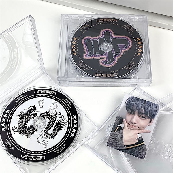 1 stk. Disk CD opbevaringsboks gennemsigtig plast DVD-etui multifunktion Clear