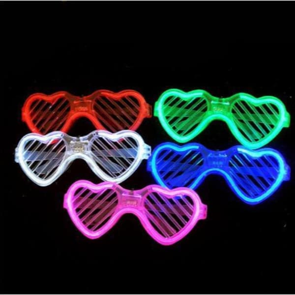 LED-lysende festbriller med lysende blinkeffekt, assorterte A5