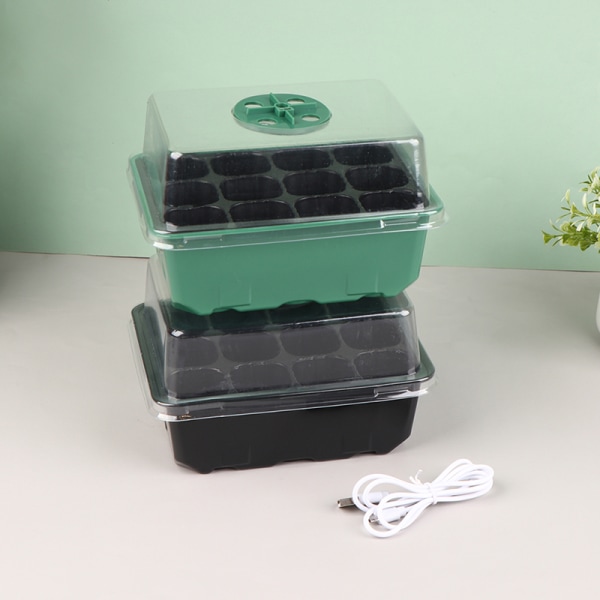 1 Aseta Starter with Grow Light ing Starter with Humidity Domes C Black