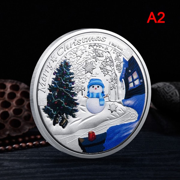 Snow Man Sølvmønt Holiday Souvenir Gaver 999,9 forsølvet Silver
