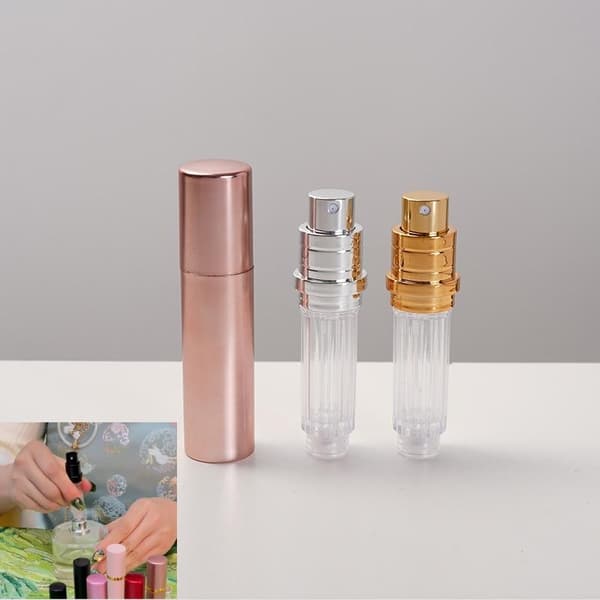 1 stk 5 ml bærbar parfymesprayflaske reise mini påfyllbar P Silver
