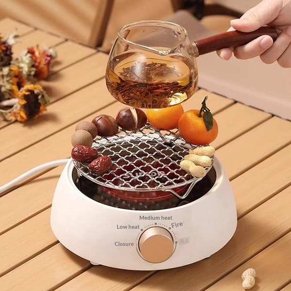 Airfryer-rist i rustfrit stål, grillholder, bagekurv 18CM