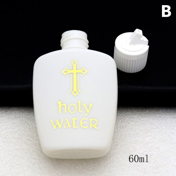 250/60/100 ml Holy Water Bottle Cross -muovisäiliö Christ C B