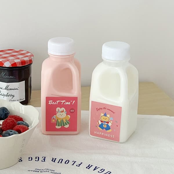 1 st Juices Flaska Färsk Juice Flaskor Dryckesflaskor Klar M White