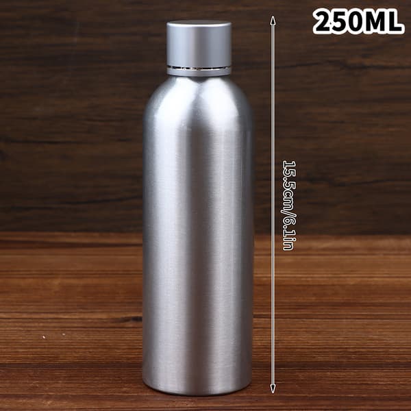 Tomme sølvfargede aluminiumslotionflasker påfyllbare kosmetikkbeholdere 250ML