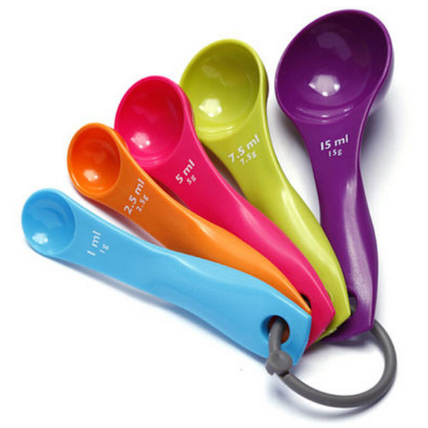 5PC Style Kitchen Colourworks Mätkoppar Sked Kopp Bakning