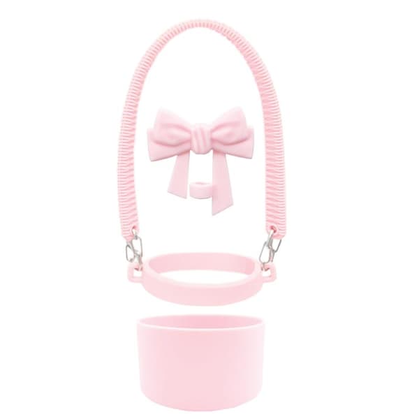Muggkopp Handrem Sugrörslock Rosett Tillbehörsset Light pink