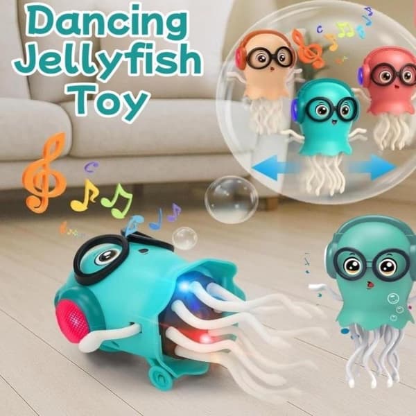 Dansende manetleke Smart tentakkelutforsker med LED-lys White octopus