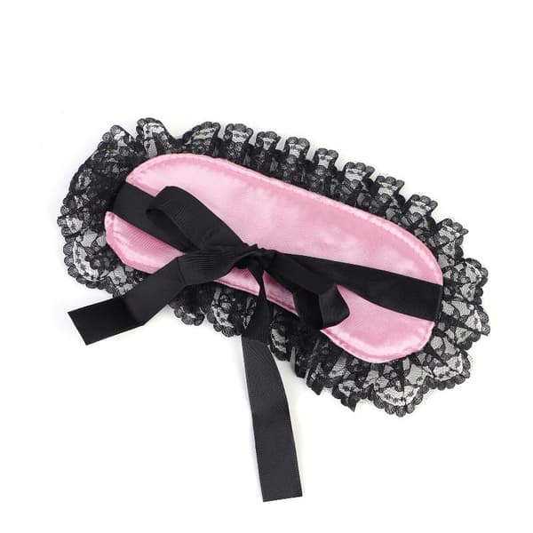 Mode Sex Spets Ögonmask Ögonbindel Patch Ögonskydd Justerbar Black