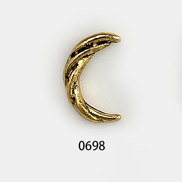 10 stk Star And Crescent Nail Charms For Nail Art 3d Jewelrys Mo 0698