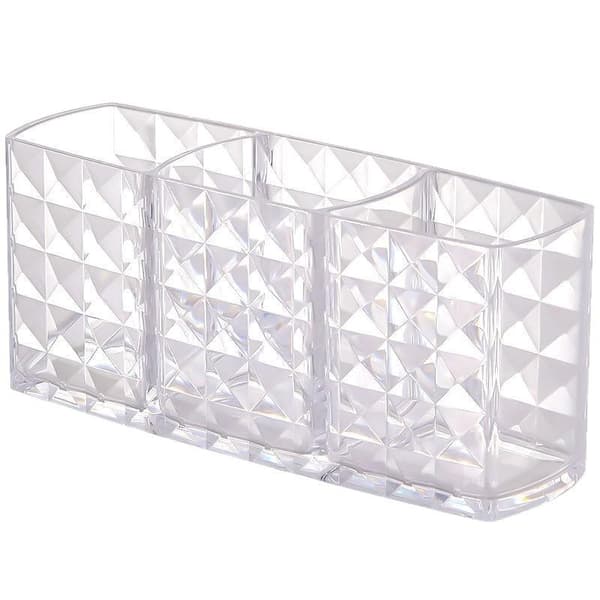 1 stk. 3-rums makeupbørsteholder makeup-organizer kosmetikopbevaring