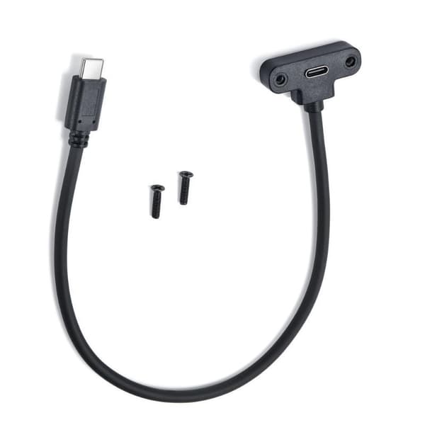 652F Rask og data USB C-forlengelseskabel med panelmontering hann