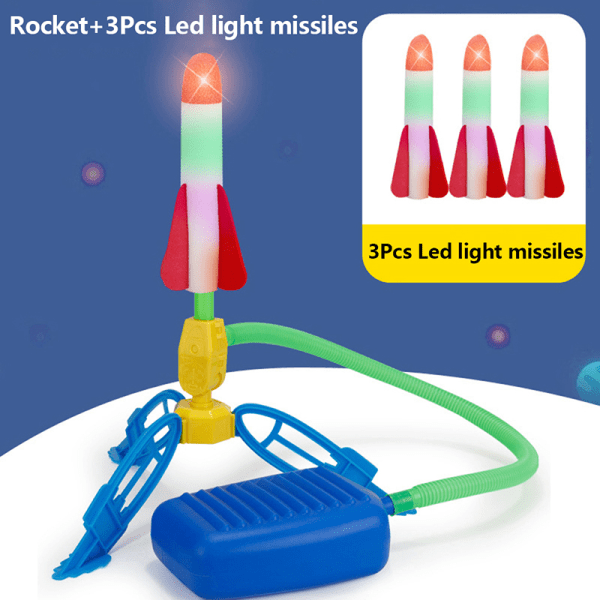 Child Air Rocket Foot Pump Launcher Legetøj Flash Rocket Pedal Spil 4#