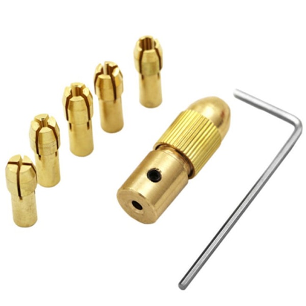 7 st 2,35/3,17 mm mässingshylsa miniborrchuckar för elektriska Mo 3.17mm 7pcs