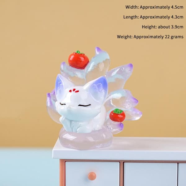 e Nine Tailed Fox Blind Box Figurer Transparent Design För De A6