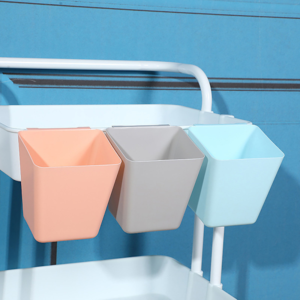 Hängande förvaringshinkar i plast för vagn Portable Bedside Ha White