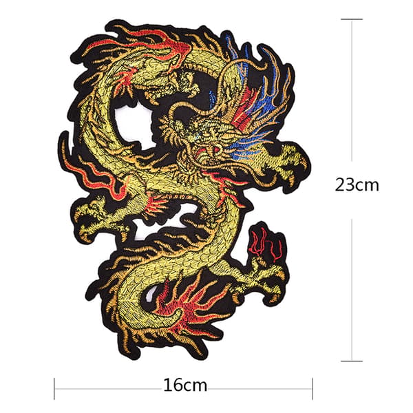 Applikation Broderi Dragon Patches för kläder Coat Iron On Se