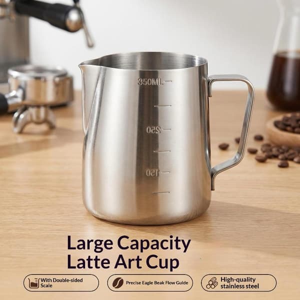 350ml/600ml mælkeskummerkande i rustfrit stål Espresso Pull Flow 600ML