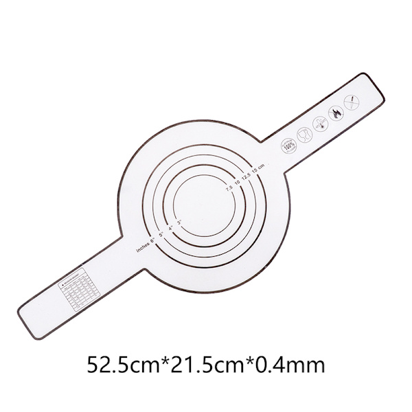 1 st Silikonbakningsmatta Långt handtag Sling Non-Stick Köks Coo Black 0.4mm