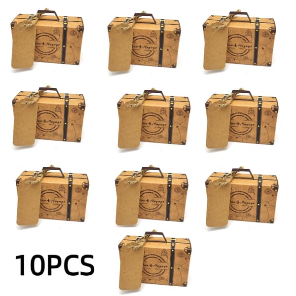 10 st mini resväska godisask papperschoklad presentask P 10pcs