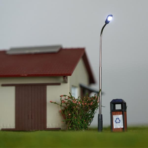 1 pakke modeljernbane enkelt hoved gadebelysning varm hvid LED F E