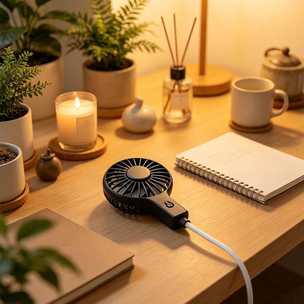 USB-miniventilator med lige indsættelsesslange B
