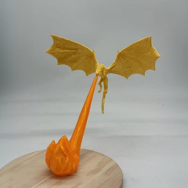 Drakflamdekor 3D Drakflam Bokvrå Flygande Elddrake A7