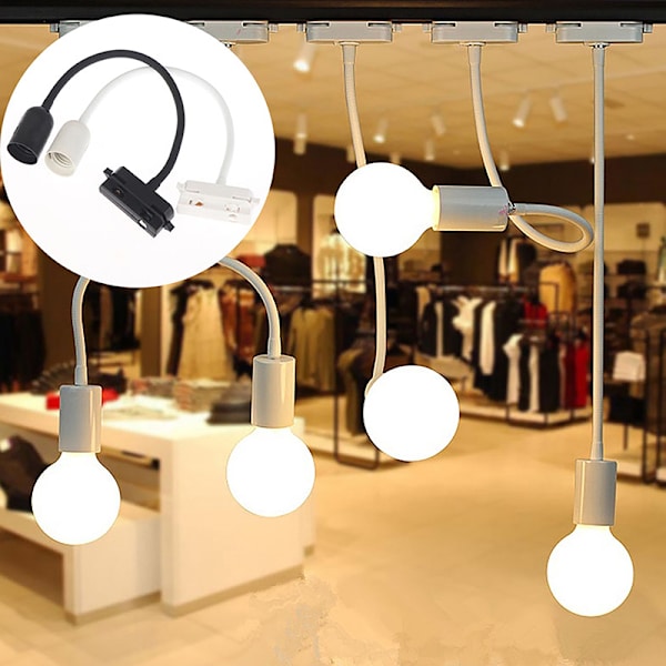 LED-spårbelysning E27 justerbar böjbar svanhalslang White 40CM