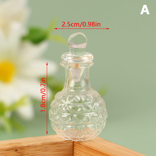 1:12 Dukkehus Miniatyr Tiny Jar Candy Oppbevaringsflaske M/Deksel A