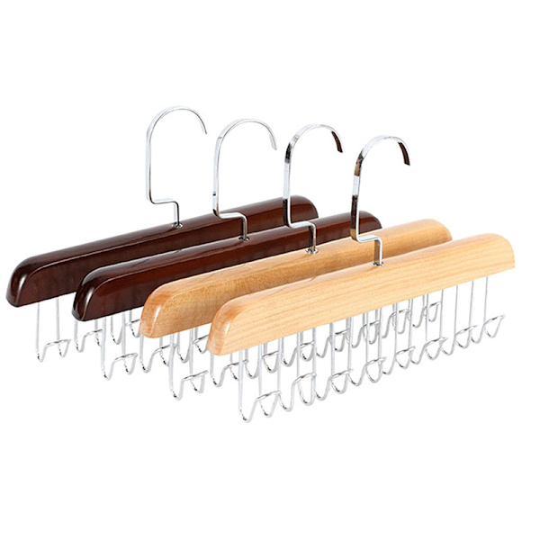 Träbälte Camisole Klädhängare 8 Krokar Slips Hattar Organizer Ra A1