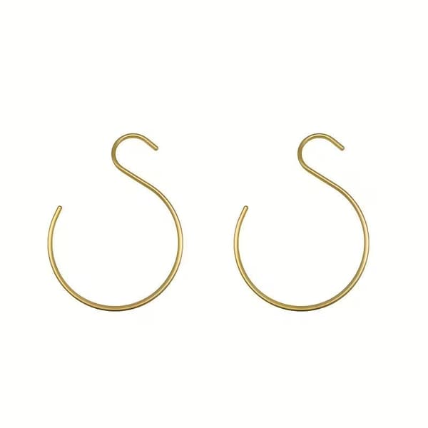 2 stk organiseringskroker for skap, hatteoppbevaring, veggmontering Silver