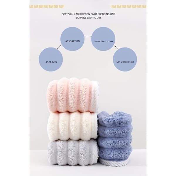 Hårtørringshåndklæde Stærkt absorberende hurtigtørrende hårhætte Microf Blue 1pcs