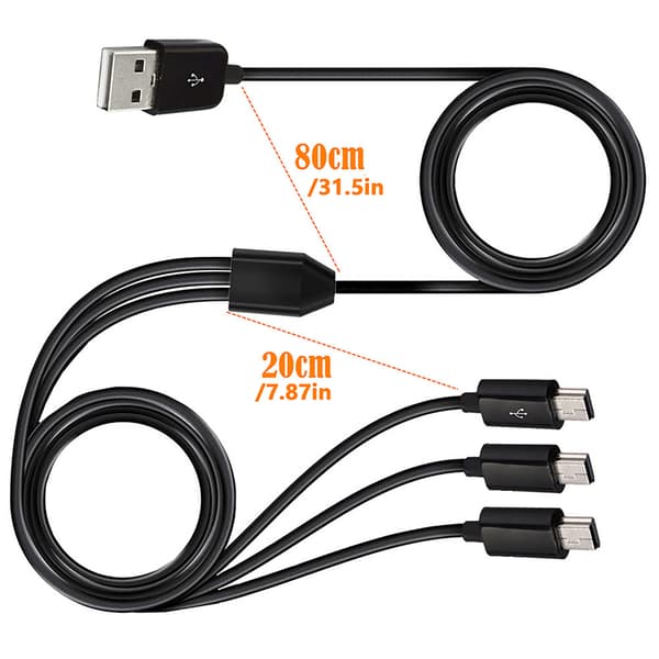 1M 3 i 1 USB A Hann 1 til 3 USB 5Pin Mini Usb Datalader Y Sp