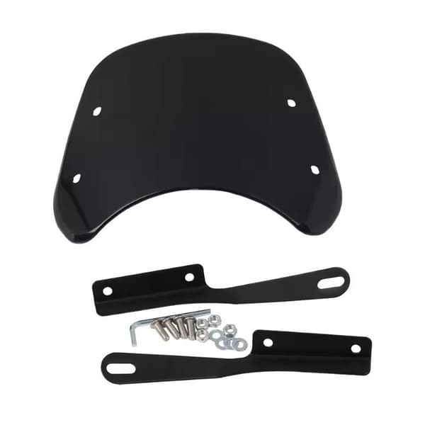 Motorcykel Universal Sort Forrude Vindafviser Vindskærm Black