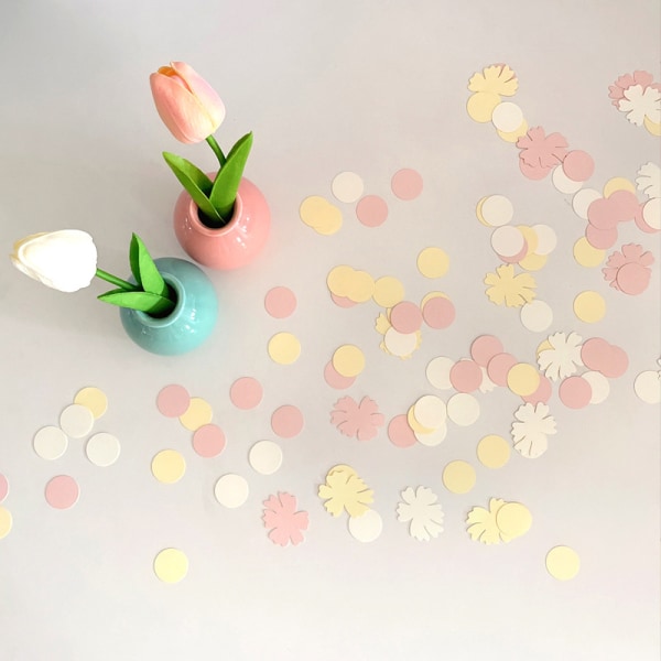 100 st/pack Färgglada konfetti rosa prickar Flower Throw Party Deco A
