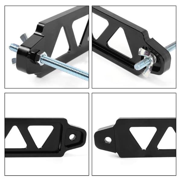 218mm / 190mm Aluminium Universal Batterifästning Black