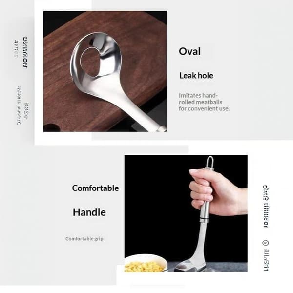 1 kpl lihapullamuotti, jossa soikea vuotoreikä, ruostumaton teräs A1