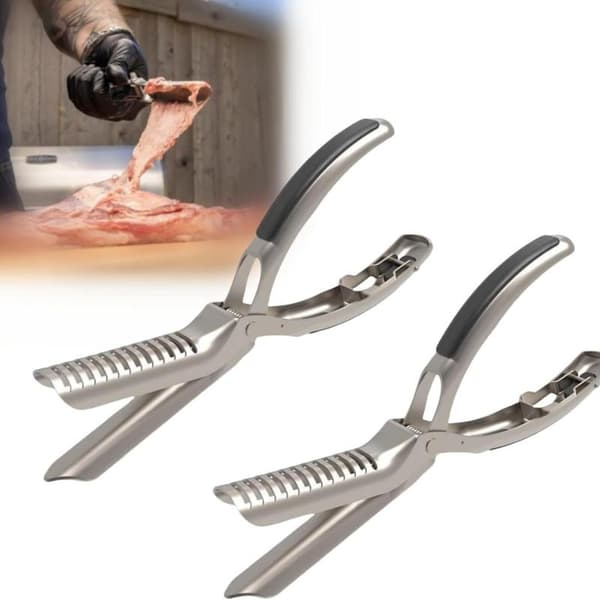 Ribbemembranfjerner i rustfritt stål BBQ Rib Skinner Med 1pc