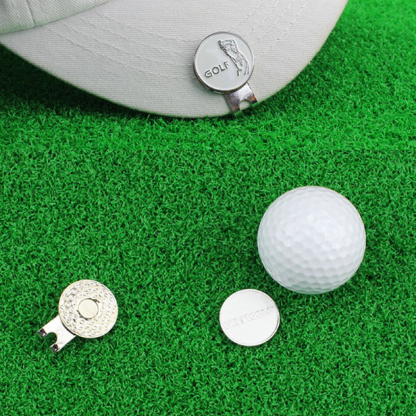 1 stk GOLF Cap Clips Golf Ball Markers Hat Clip Treningstilbehør