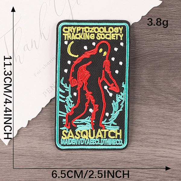 Kirjonta rautamerkit Monster Cloth Appliques Badge Extraterr 05